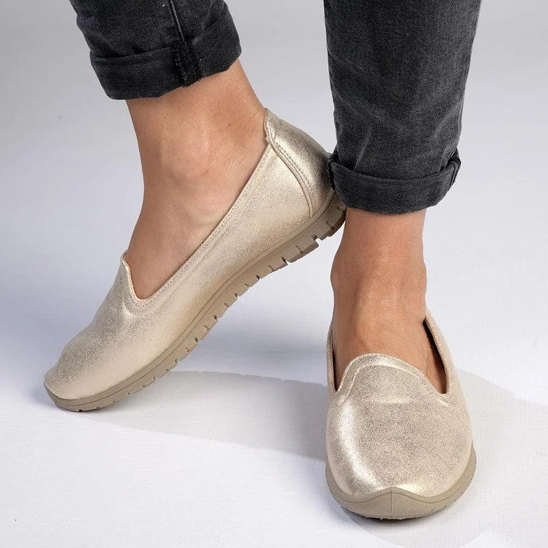 Soft Style by Hush Puppies Nan Slip-on Shimmer Loafer - Light Gold