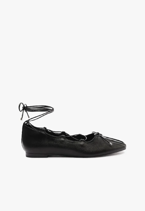 Arissa Lace Up Leather Flat