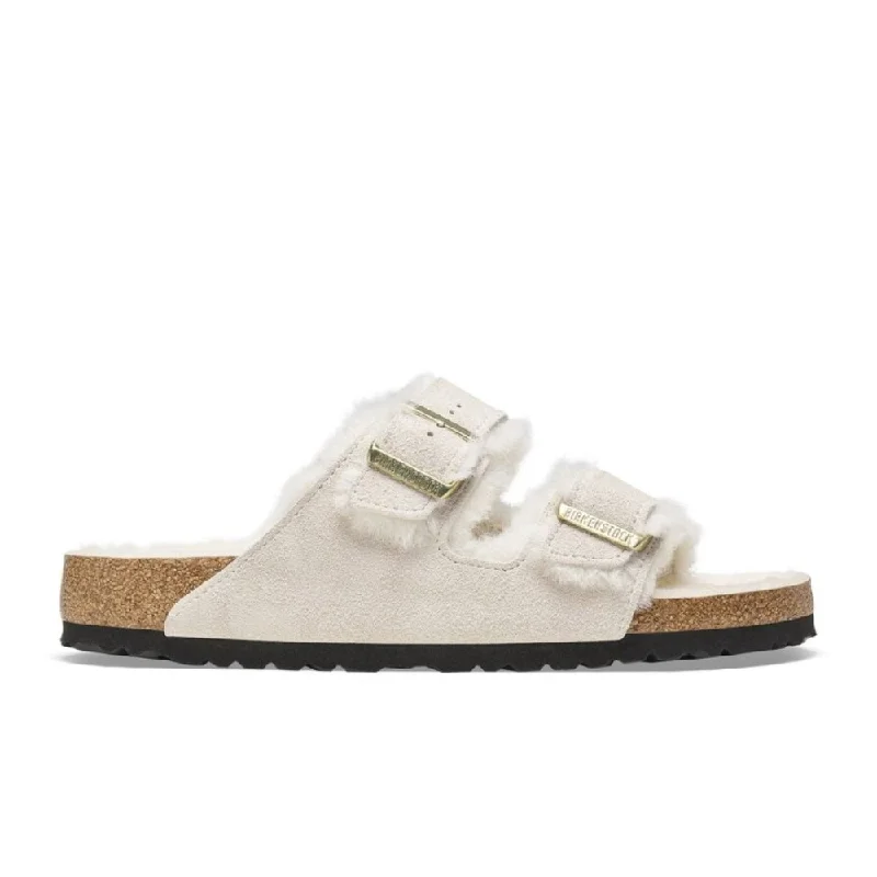 Birkenstock Arizona Shearling - Antique White Suede