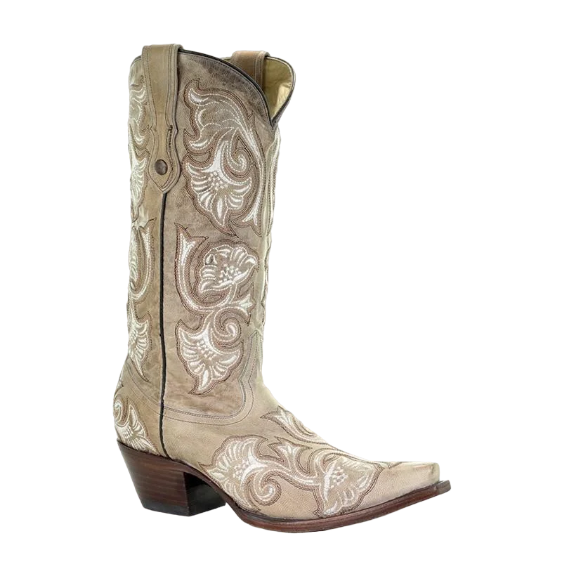 Corral Women's Western Embroidery Snip Toe Boots