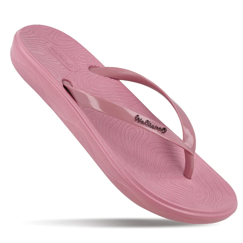 Women's Flip Flop Slippers - WC8921 Dark Pink