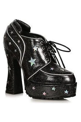 Ellie Shoes 557-STARDUST Glitter Stars Retro Platform Shoe