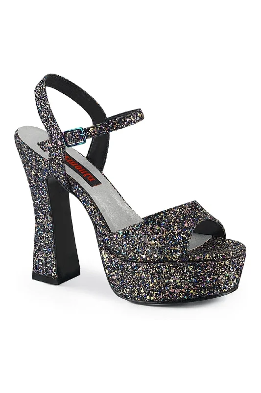 DOLLY-09 Black Glitter Sandal