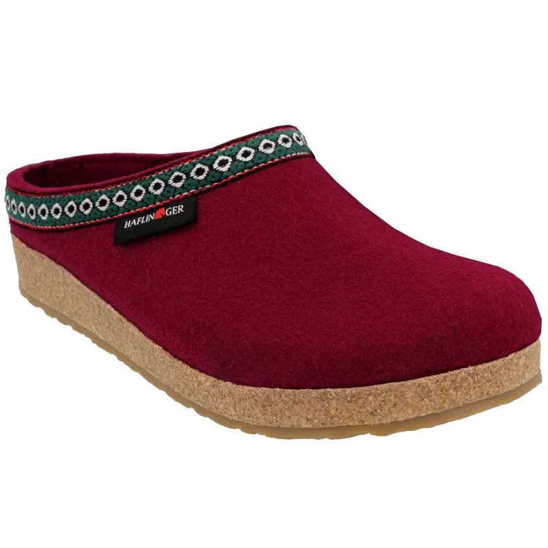 Bavarian Trim Bordeaux Cork & Wool Clog