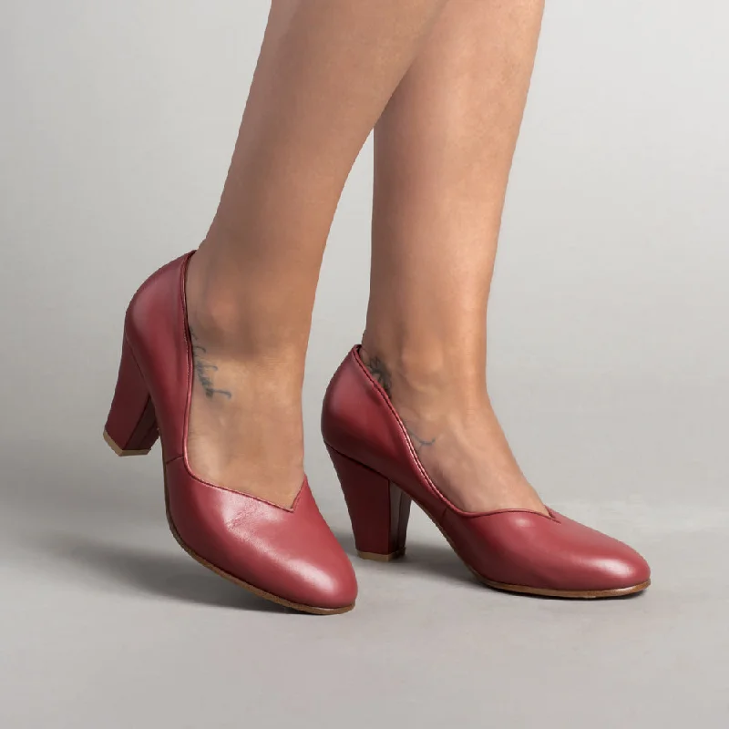 Marilyn Women's 1940s Pumps (Oxblood)