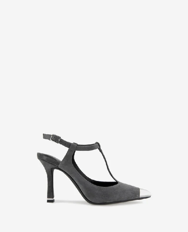 Romi T-Strap Suede Pump